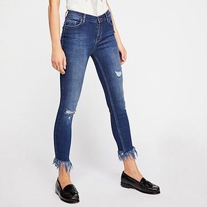 Free People Great Heights Frayed Skinny Jeans